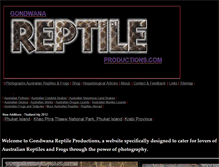 Tablet Screenshot of gondwanareptileproductions.com
